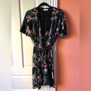 Aritzia Babaton Wrap Dress (Floral Print)